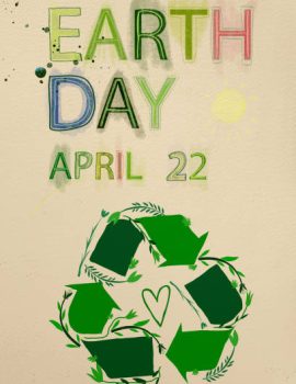 Poster dedicated to April's Earth day celebration around the world